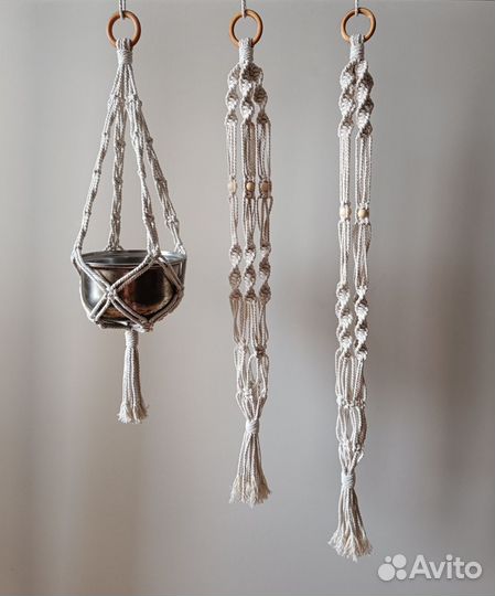 Макраме кашпо подвесное для цветов