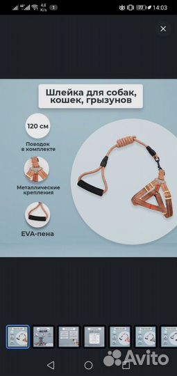 Шлейка для маленькой собаки, кошки или грызуна