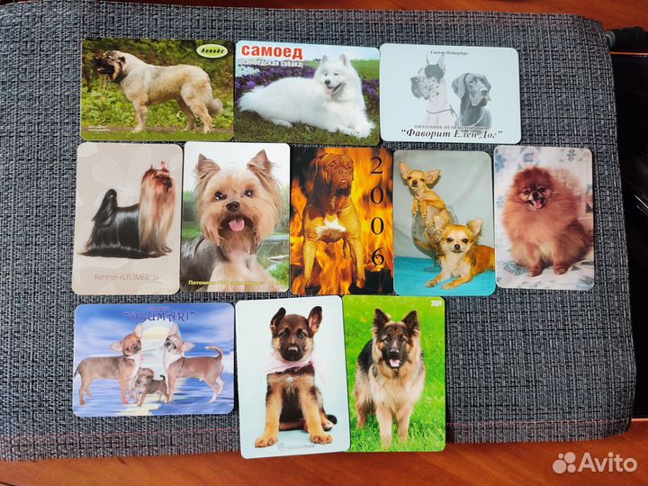 Карманные календарики собаки, питомники