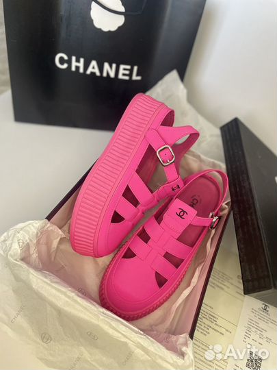 Боссоножки сандалии Chanel poзовые