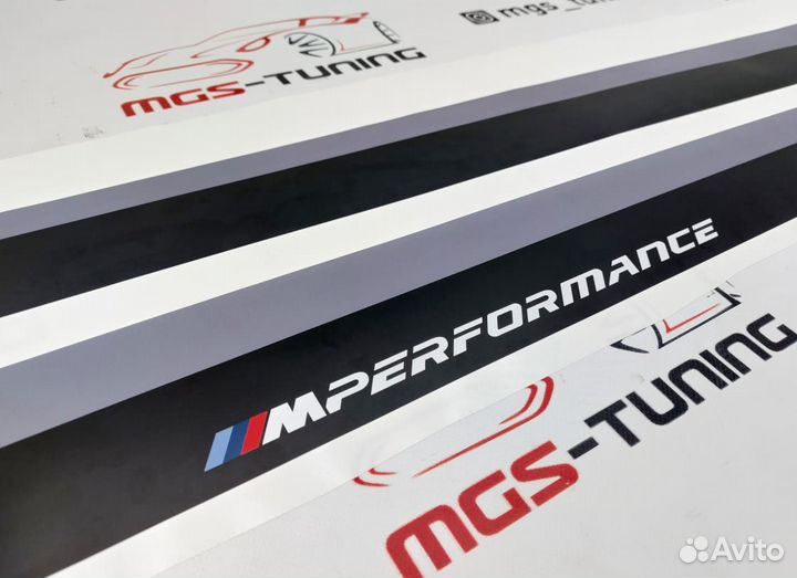 Наклейки на пороги BMW Х4 G02 M-Perfomance