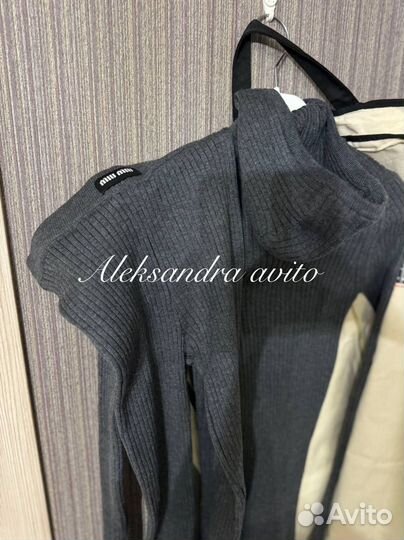 Шерстяной костюм miu miu женский