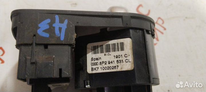 Переключатель света Audi A3 8P caxa 1.4 2012