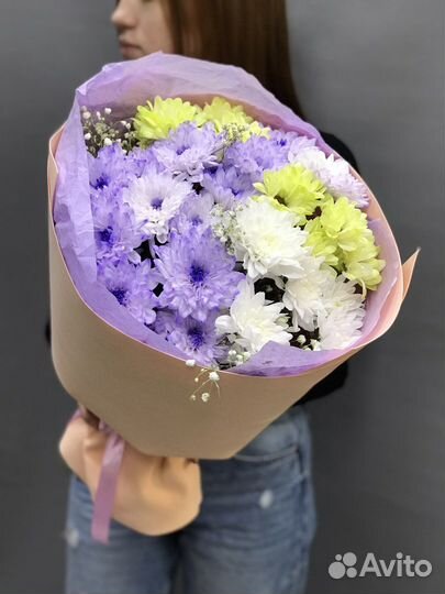 Цветы Букет Хризантем с доставкой