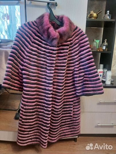 Пальто норковое на кашемире