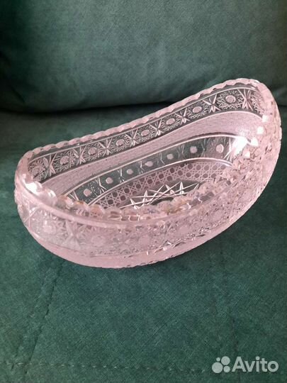 Салатник богемский хрусталь