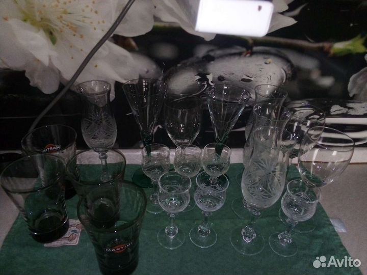 Бокалы хрустальные СССР и из стекла