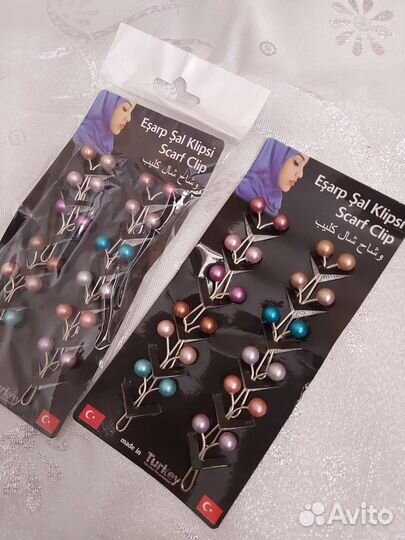Клипсы для платков шарфов 2 упаковки