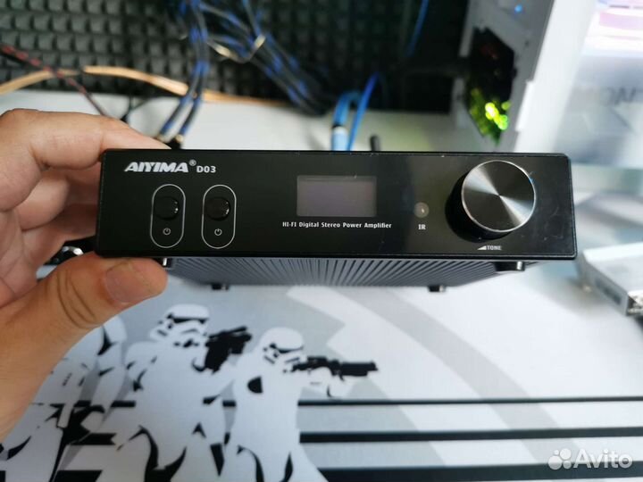 Усилитель: aiyima D03, Bluetooth,aptx-HD,цап192 кГ
