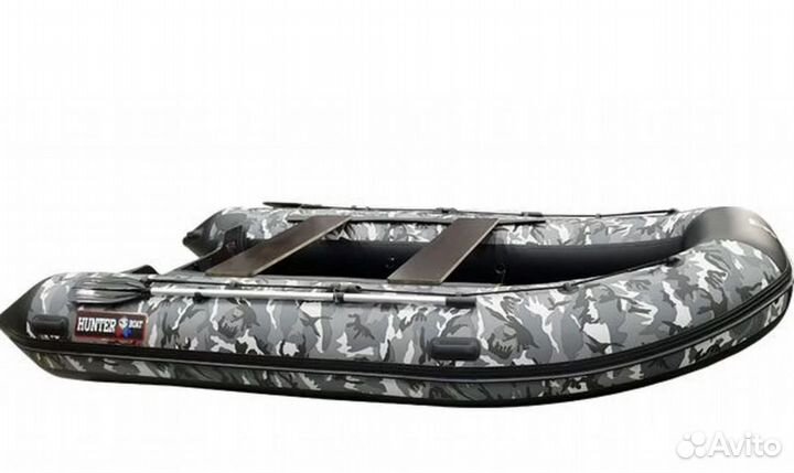 Лодка пвх Хантер 360 А Серый камуфляж