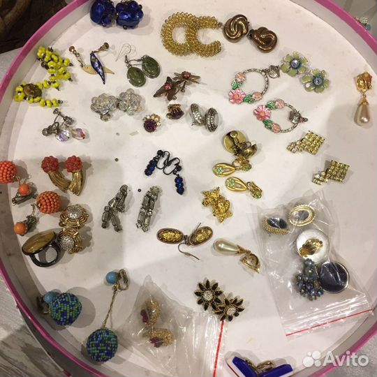 Винтажные серьги и клипсы
