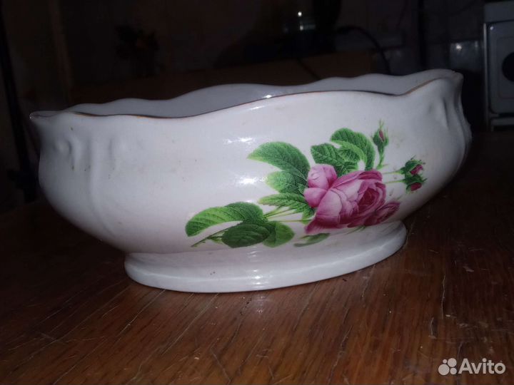 Блюдо фарфор СССР дружковский фарфоровый завод