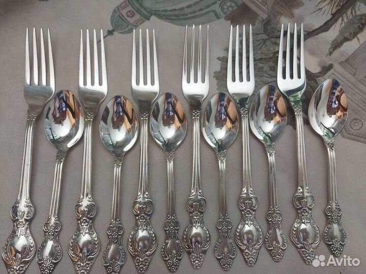 Столовые приборы мельхиор СССР Свердловская Роза