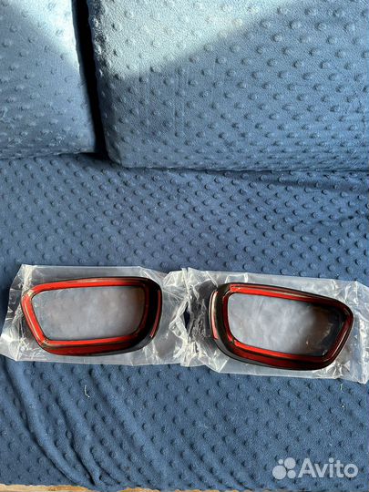 Насадки на глушитель bmw x6 x5 f15 f16 черные пара