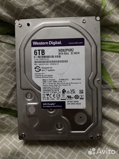 Жесткий диск Western Digital 6TB Purple