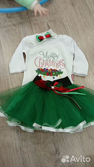 Новогодний комплект на девочку 9 мес