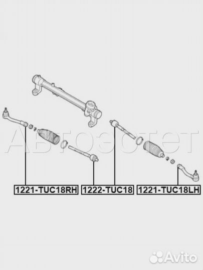 Рулевой наконечник 1221-TUC18LH