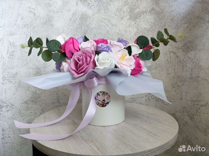 Букет из мыльных роз