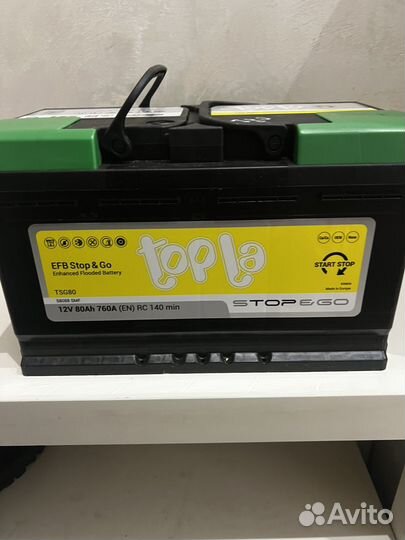 Аккамулятор Topla 80Ah 760A
