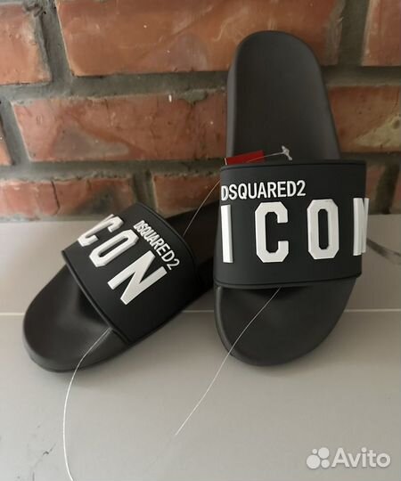 Шлепки мужские dsquared2 icon