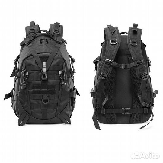 Военный тактический рюкзак 35 литров черный