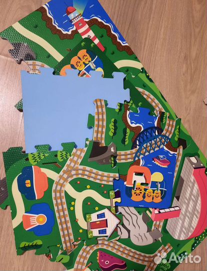 Детский коврик пазл б/у