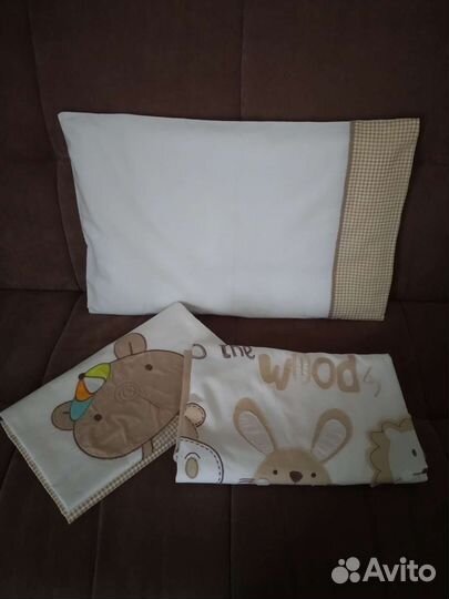 Пододеяльник 2 штуки, подушка с навлочкой