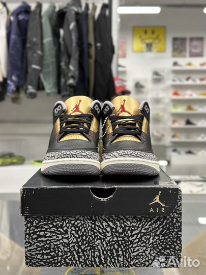 Air Jordan 3 Retro Black Gold Оригинал Новые