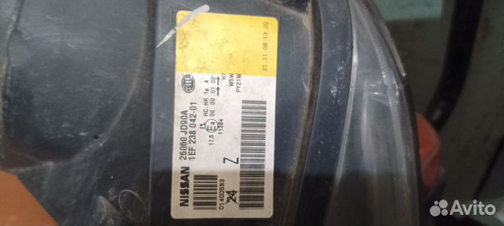 Фара правая. Nissan qashqai 1
