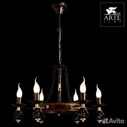 Подвесная люстра Arte Lamp Cartwheel A4550LM-6CK