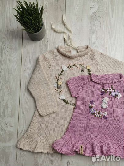 Вязаное платье детское