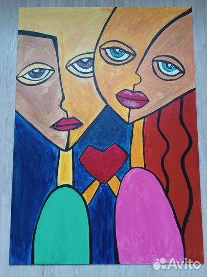 Картина акриловыми красками на холсте