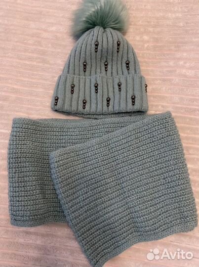 Комплект шапка и шарф для девочки