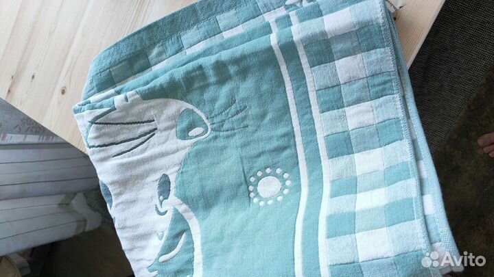 Плед полотенце покрывало детское Хлопок