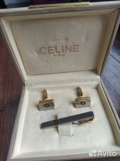 Набор запонки и держатель для галстука Celinee