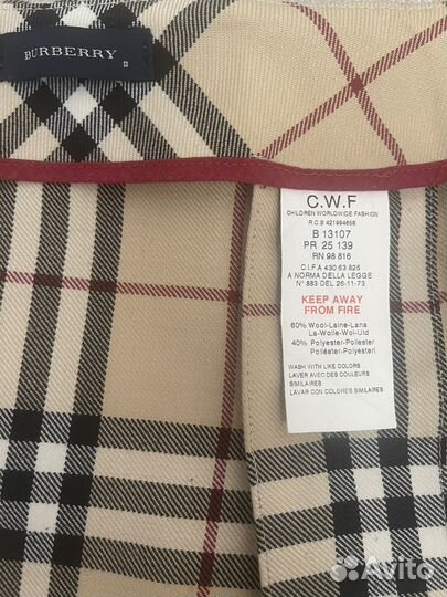 Burberry юбка для девочки 8 лет