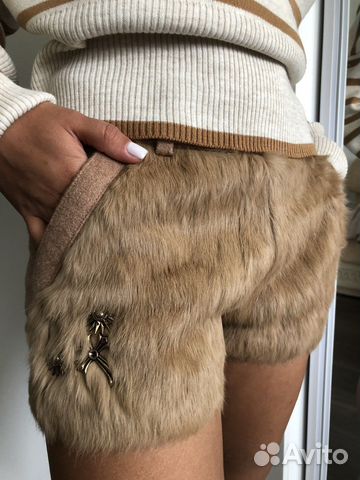 Шорты теплые, с мехом кролика