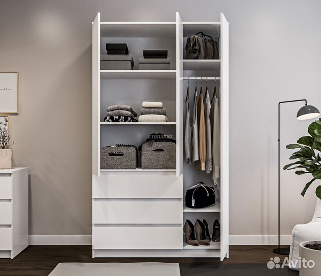 Шкаф распашной белый новый