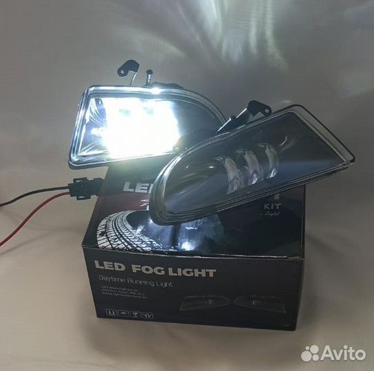 Противотуманные фары 5 линз Хендай Акцент лед