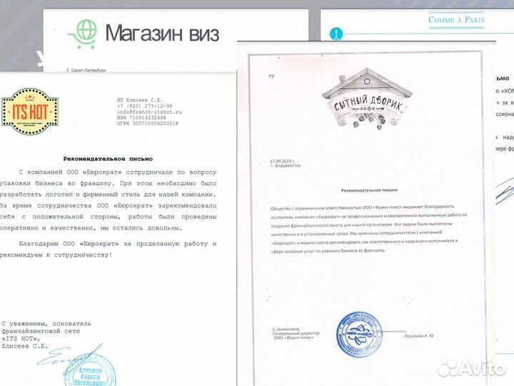 Упаковка франшизы / Гарантия по договору