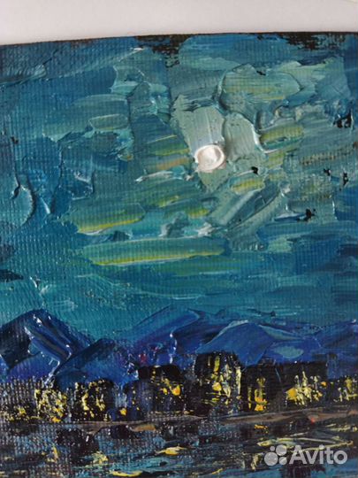 Картина маслом лунная ночь