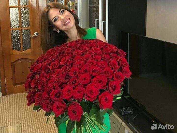 Цветы букеты 101 роза