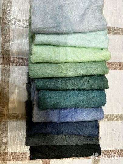 Вата льняная окрашенная для изготовления игрушек