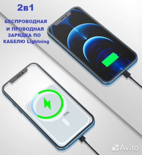Повербанк беспроводной магнитный MagSafe 10000 1:1