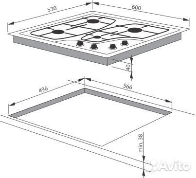 Газовая варочная панель Hansa bhgi 63110012