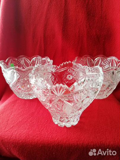 Советский хрустальный салатник