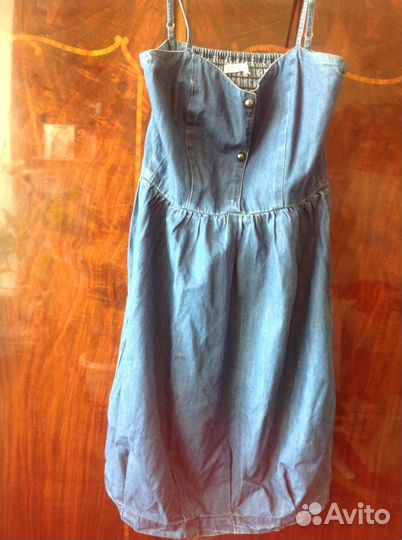 Сарафан, рубашка zara джинсовые