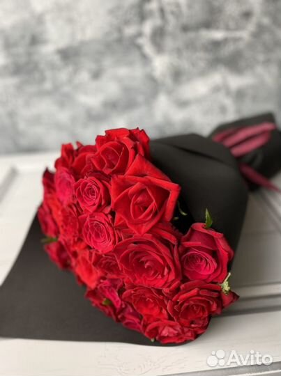 Красные розы, розы букет, 101 роза