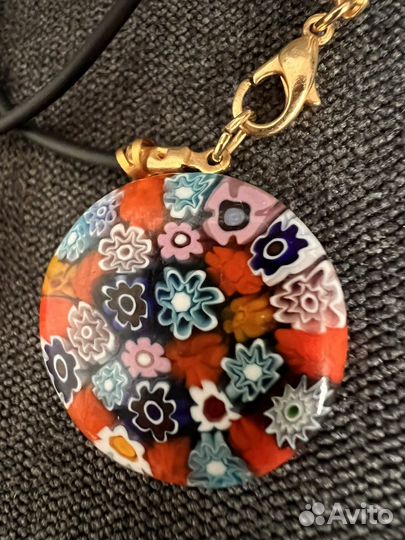 Кулон с подвеской из муранского стекла. Оригинал