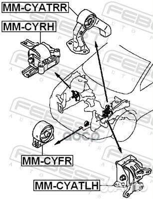 Опора двигателя mitsubishi outlander 06-12 прав